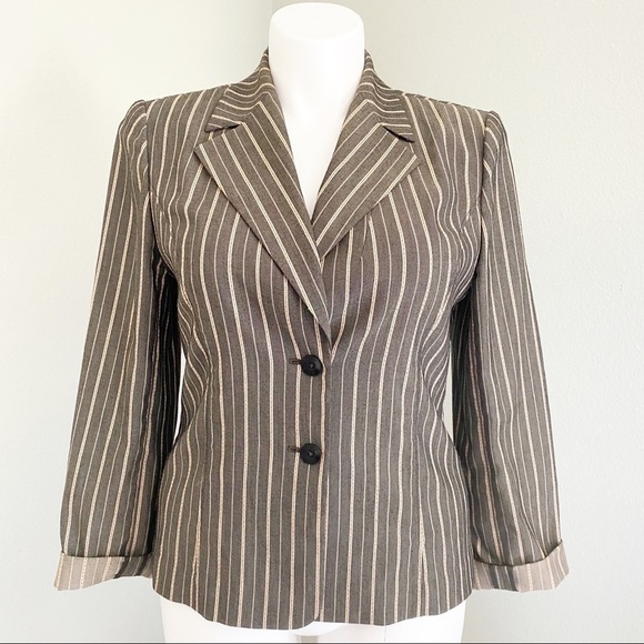 Caslon Jackets & Blazers - CASLON Vintage Blazer with Tan Stripes